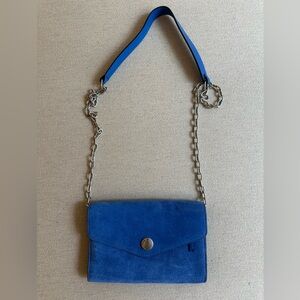 Rag & Bone Blue Suede Wallet on Chain